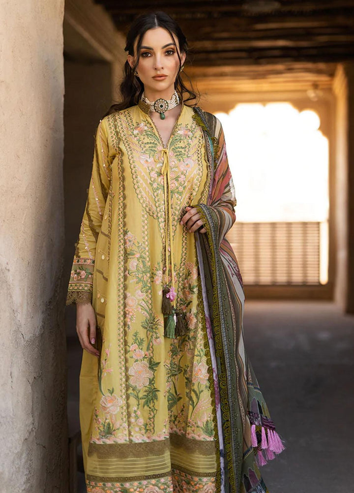 Vital By Sobia Nazir Embroidered Lawn Suits Unstitched 3 Piece SN22V 1B - Summer Collection