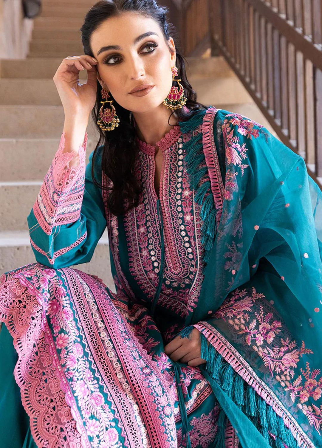 Vital By Sobia Nazir Embroidered Lawn Suits Unstitched 3 Piece SN22V 4A - Summer Collection
