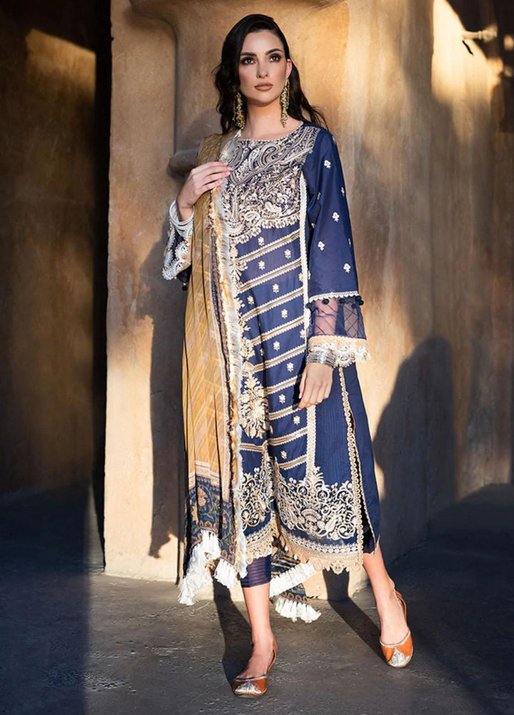 Vital By Sobia Nazir Embroidered Lawn Suits Unstitched 3 Piece SN22V 9B - Summer Collection