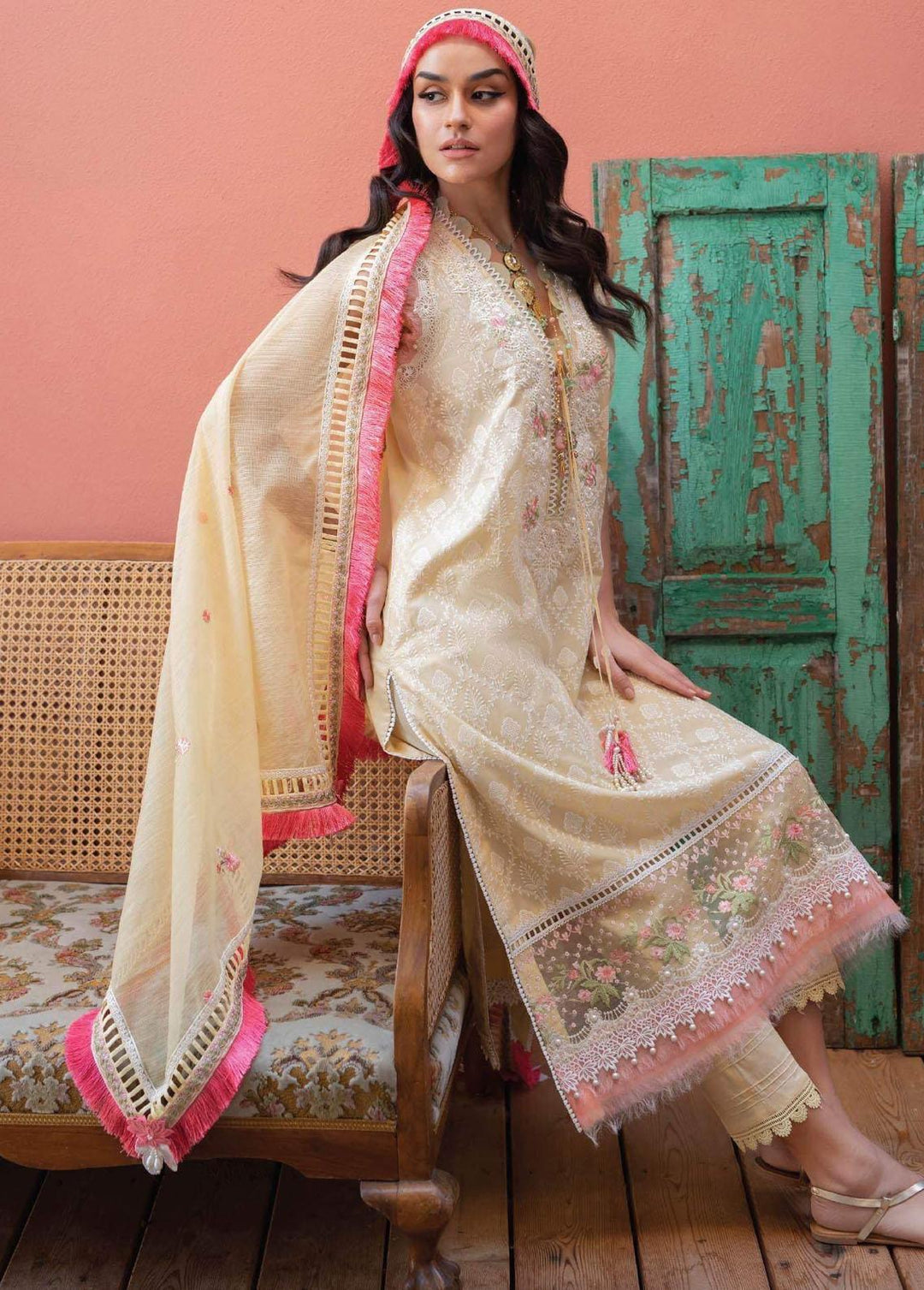 Vital Lawn By Sobia Nazir Embroidered Lawn Suits Unstitched 3 Piece SN23V 1A - Summer Collection