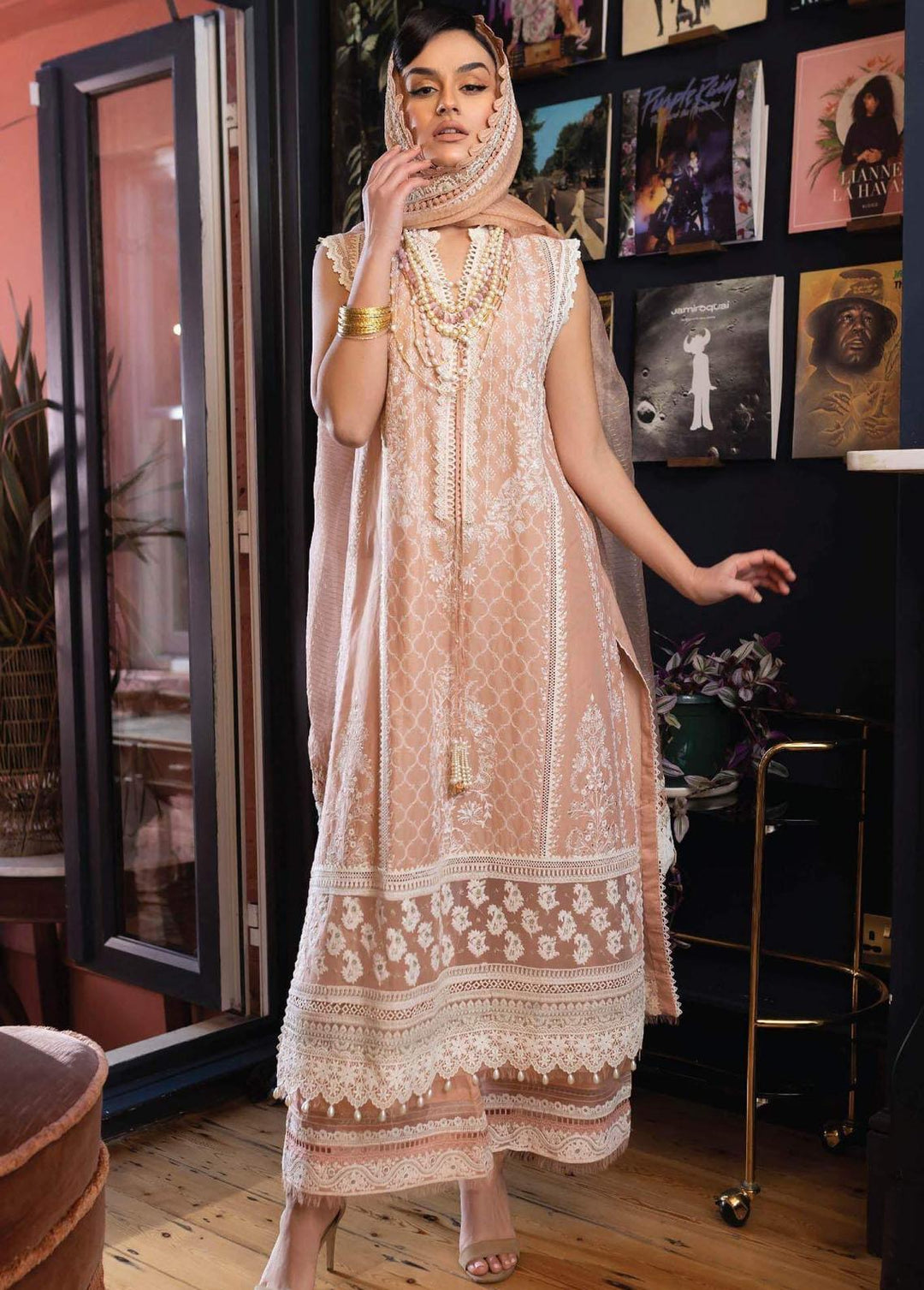 Vital Lawn By Sobia Nazir Embroidered Lawn Suits Unstitched 3 Piece SN23V 2B - Summer Collection