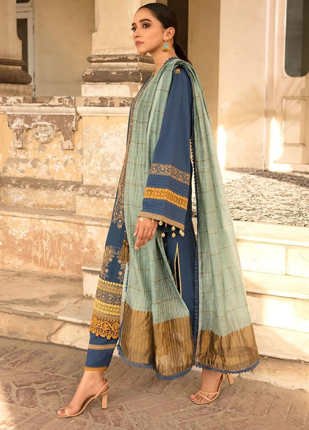 Vital By Sobia Nazir Embroidered Lawn Suits Unstitched 3 Piece SN21-V2 10A - Summer Collection