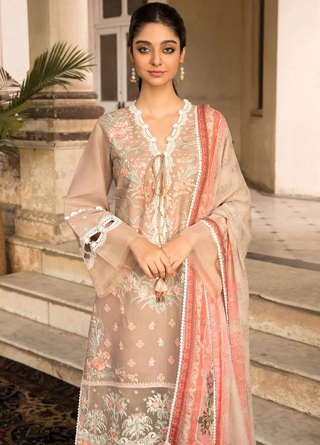 Vital By Sobia Nazir Embroidered Lawn Suits Unstitched 3 Piece SN21-V2 7A - Summer Collection