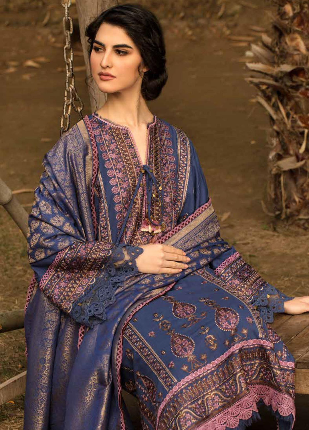Sobia Nazir Embroidered  Suits Unstitched 3 Piece SN21W 02B - Winter Collection