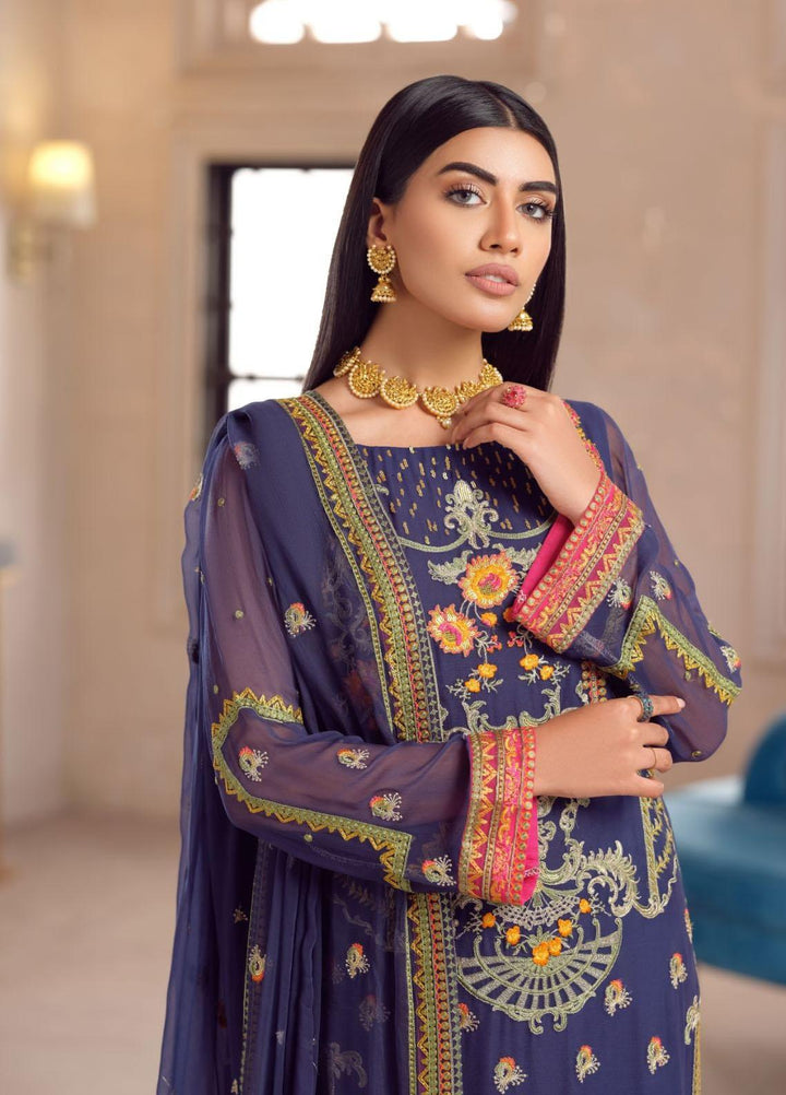 Soffio Luxury Pret Embroidered Chiffon 3 Piece Dress SL605
