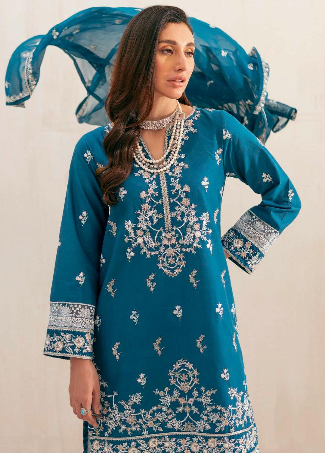 Soha By Motifz Embroidered Lawn Suits Unstitched 3 Piece MT23S 4152 Luna - Summer Collection