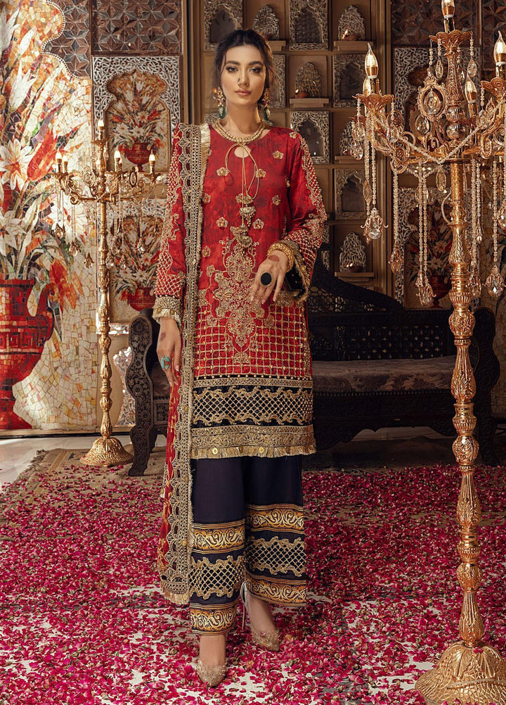 Sohni by Neelos Embroidered Silk Suits Unstitched 3 Piece NL22US NSM-202 - Luxury Formal Collection