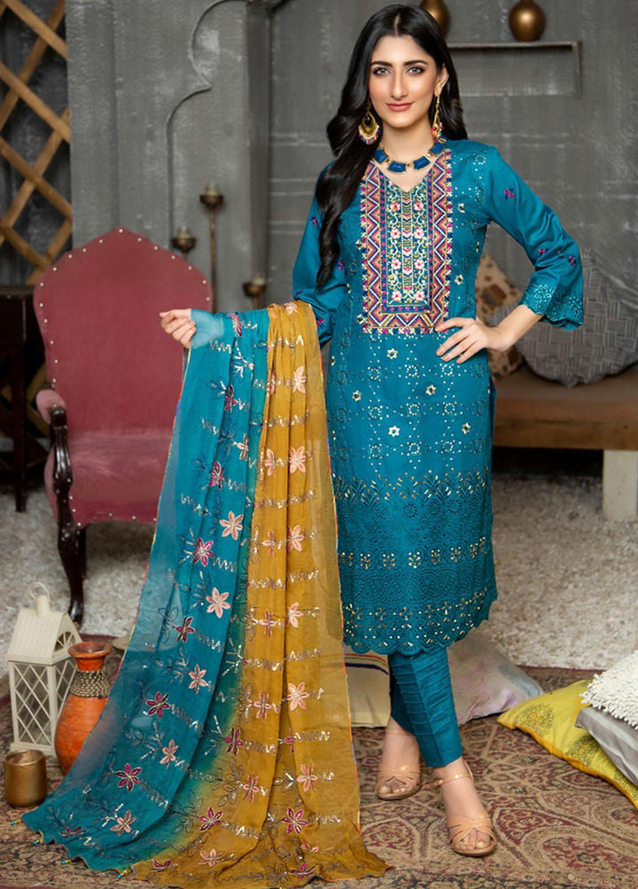 Soire By MTF Embroidered Chikankari Suits Unstitched 3 Piece MTF22S 02 - Summer Collection