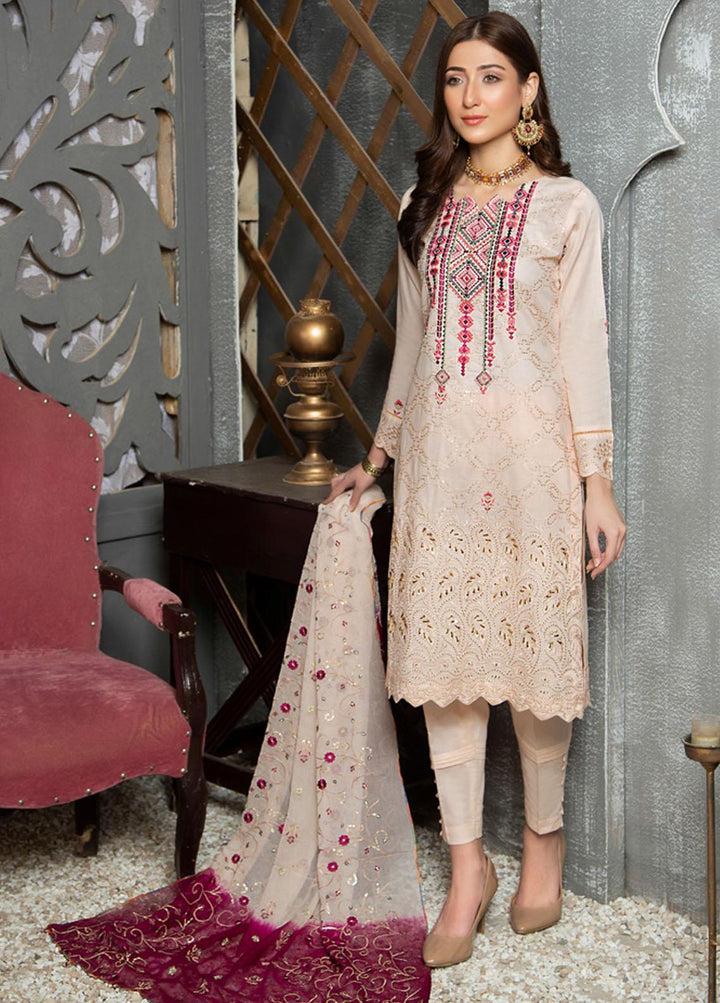 Soire By MTF Embroidered Chikankari Suits Unstitched 3 Piece MTF22S 03 - Summer Collection