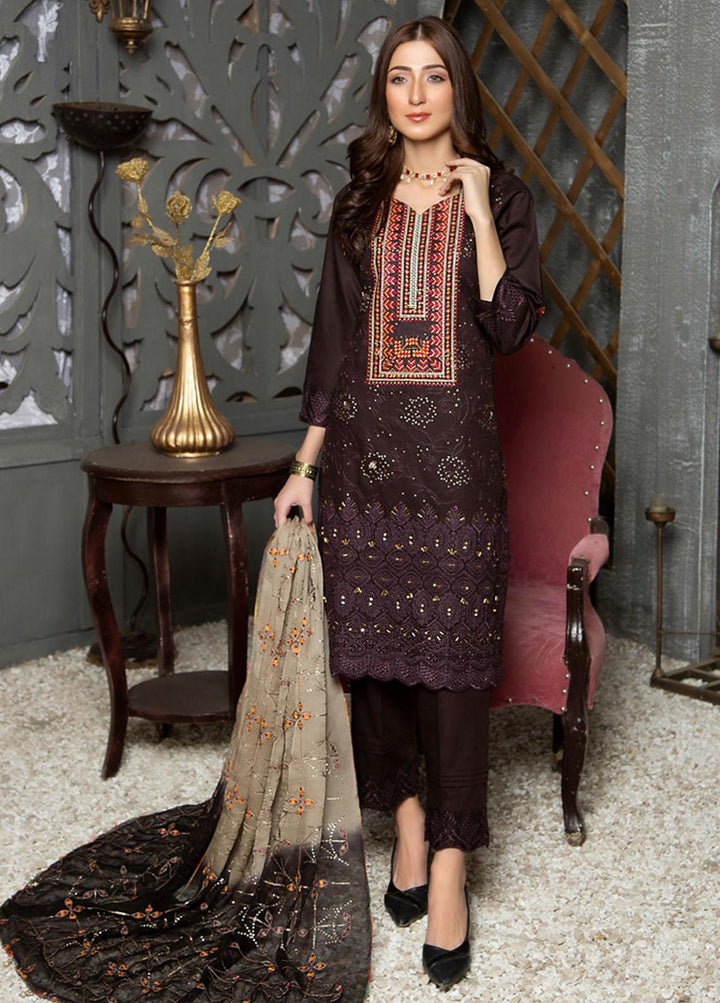 Soire By MTF Embroidered Chikankari Suits Unstitched 3 Piece MTF22S 05 - Summer Collection