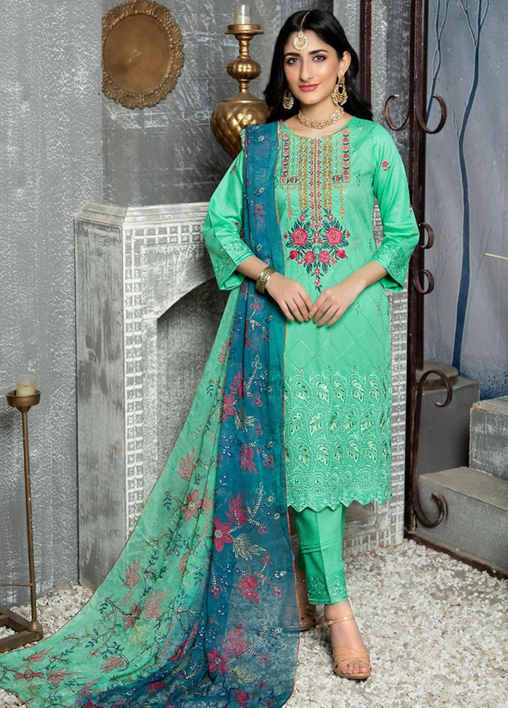 Soire By MTF Embroidered Chikankari Suits Unstitched 3 Piece MTF22S 07 - Summer Collection