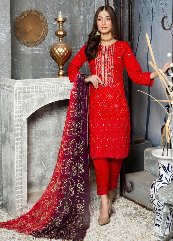 Soire By MTF Embroidered Chikankari Suits Unstitched 3 Piece MTF22S 08 - Summer Collection
