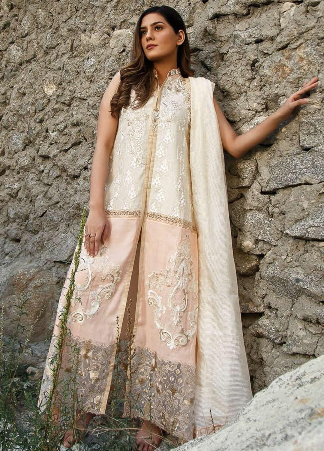 ZUNUJ Embroidered Cotton Suits Unstitched 3 Piece ZJ21SF D-05 LARKSPUR - Festive Collection