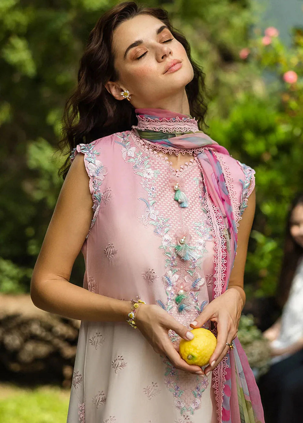 Solace Ombre by Mushq Chikankari Lawn Suit Unstitched 3 Piece MQ25SO D-02 Sorriso - Summer Collection