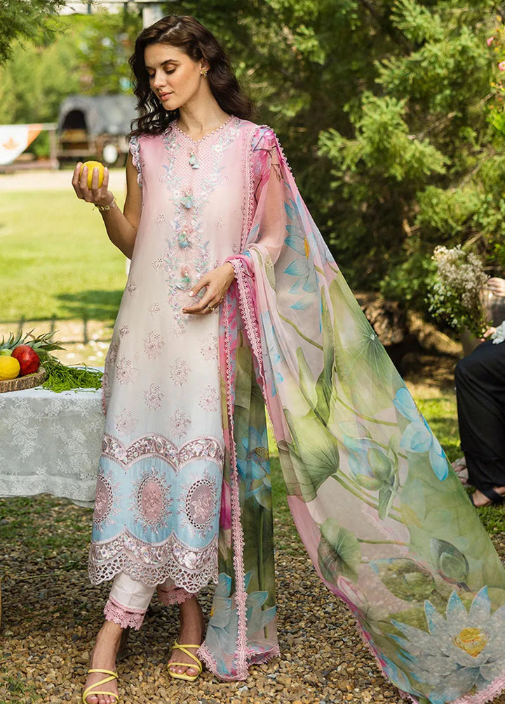 Solace Ombre by Mushq Chikankari Lawn Suit Unstitched 3 Piece MQ25SO D-02 Sorriso - Summer Collection