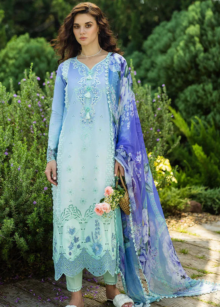 Solace Ombre by Mushq Chikankari Lawn Suit Unstitched 3 Piece MQ25SO D-03 Fiducia - Summer Collection