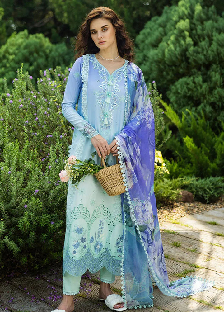 Solace Ombre by Mushq Chikankari Lawn Suit Unstitched 3 Piece MQ25SO D-03 Fiducia - Summer Collection