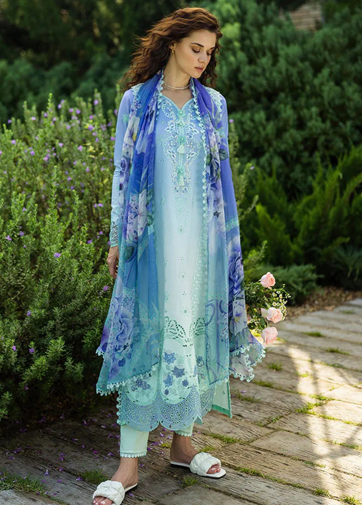 Solace Ombre by Mushq Chikankari Lawn Suit Unstitched 3 Piece MQ25SO D-03 Fiducia - Summer Collection