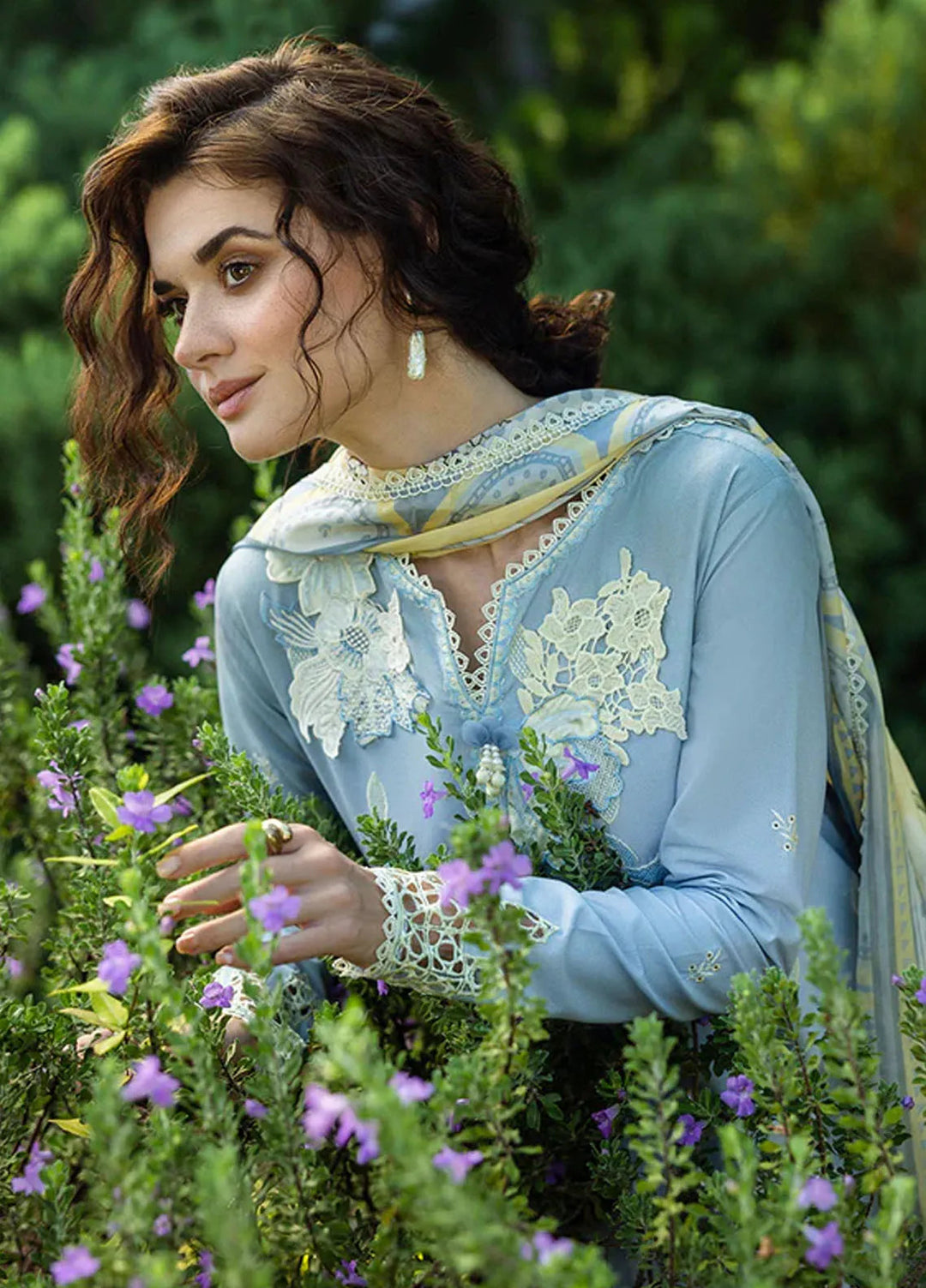 Solace Ombre by Mushq Chikankari Lawn Suit Unstitched 3 Piece MQ25SO D-05 Intesa - Summer Collection