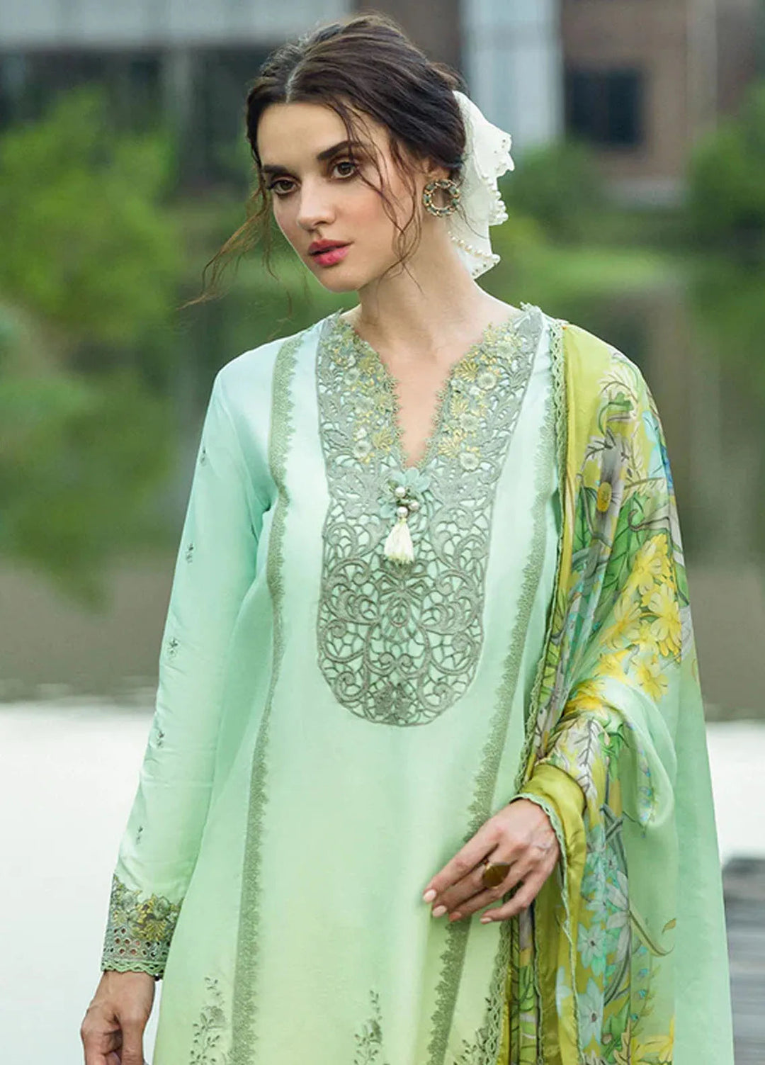 Solace Ombre by Mushq Chikankari Lawn Suit Unstitched 3 Piece MQ25SO D-07 Unione - Summer Collection