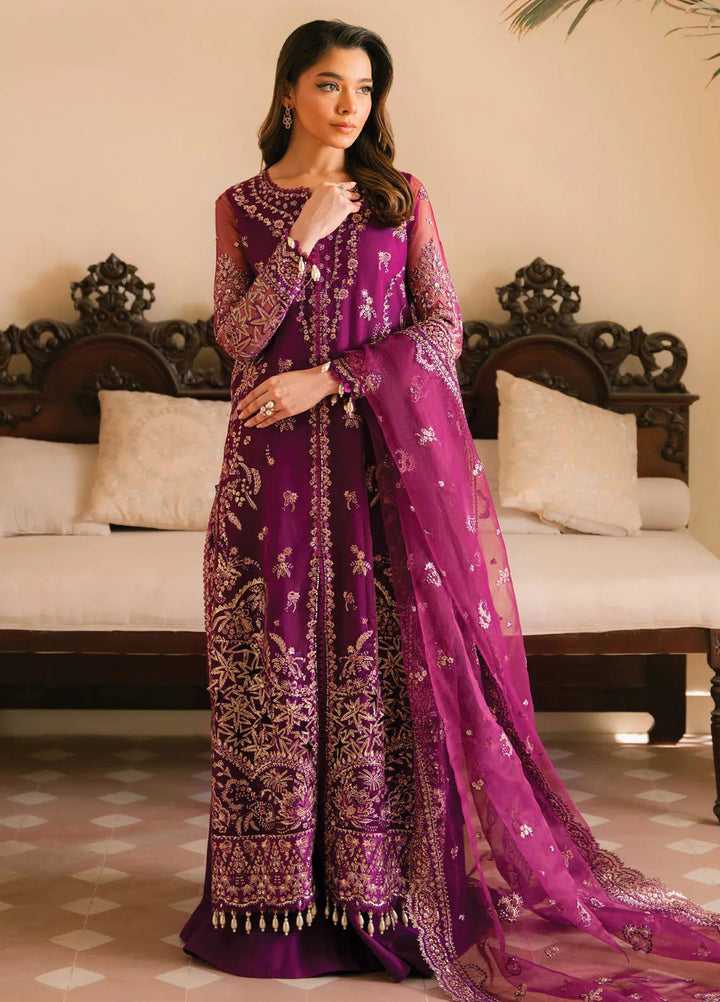 Solene By Ayzel Embroidered Organza Suit Unstitched 3 Piece AAF24SF D-02 Honora - Formal Collection