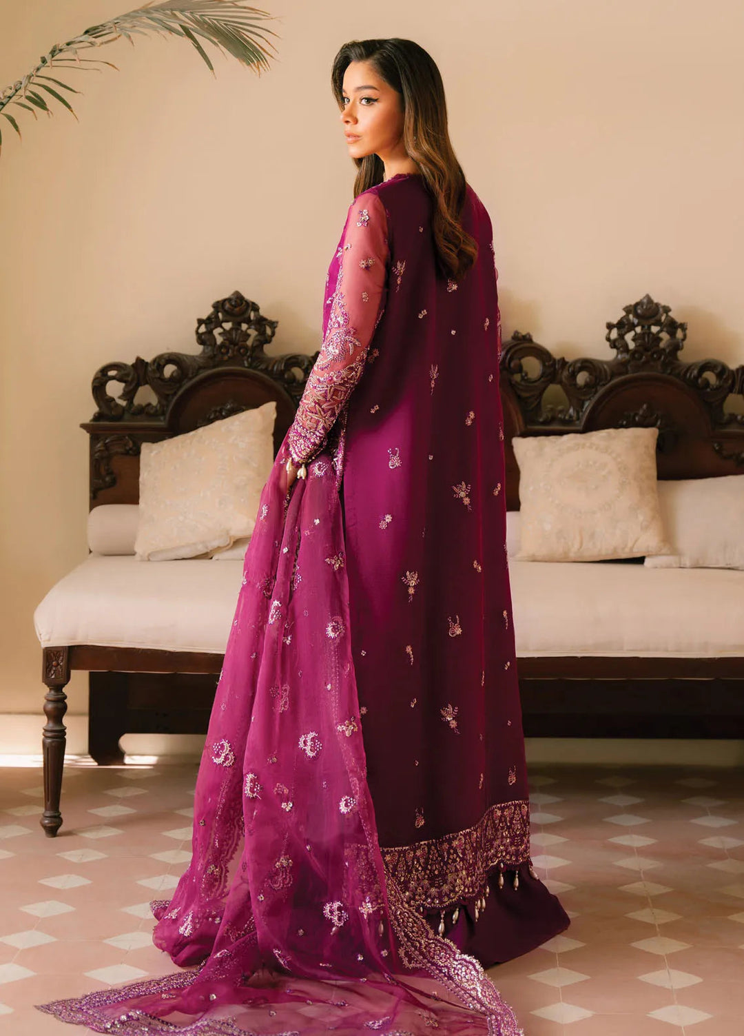 Solene By Ayzel Embroidered Organza Suit Unstitched 3 Piece AAF24SF D-02 Honora - Formal Collection