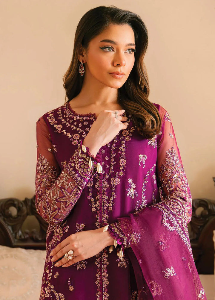 Solene By Ayzel Embroidered Organza Suit Unstitched 3 Piece AAF24SF D-02 Honora - Formal Collection