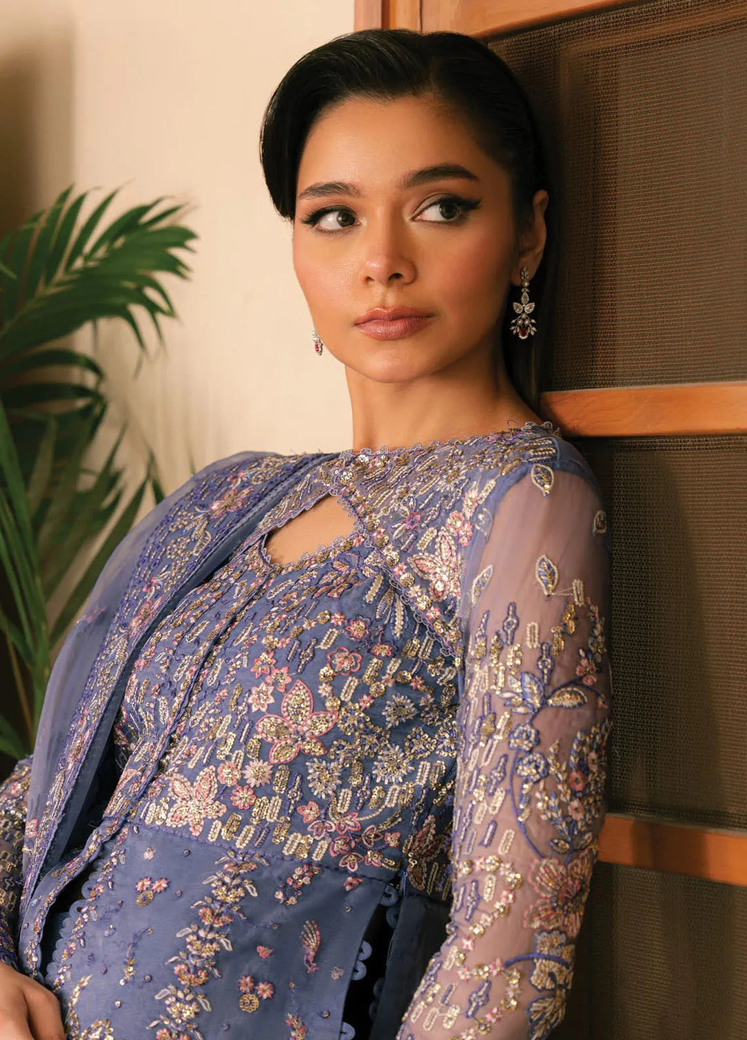 Solene By Ayzel Embroidered Organza Suit Unstitched 3 Piece AAF24SF D-03 Giselle - Formal Collection