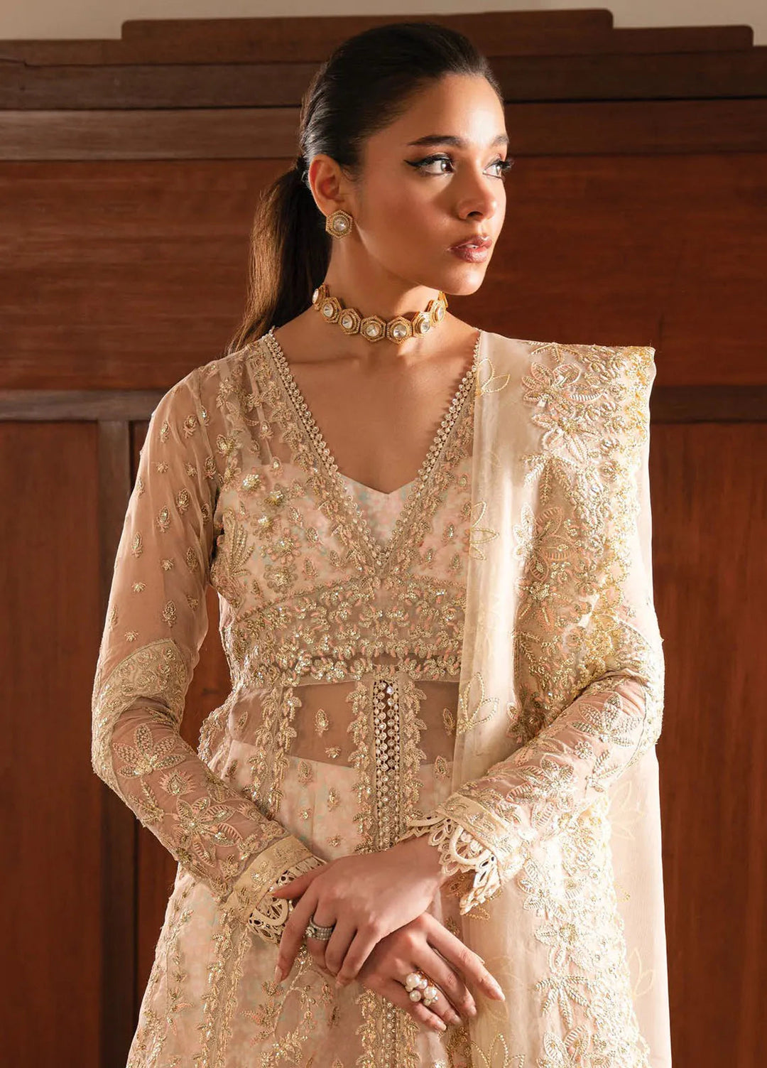 Solene By Ayzel Embroidered Organza Suit Unstitched 3 Piece AAF24SF D-05 Linnea - Formal Collection
