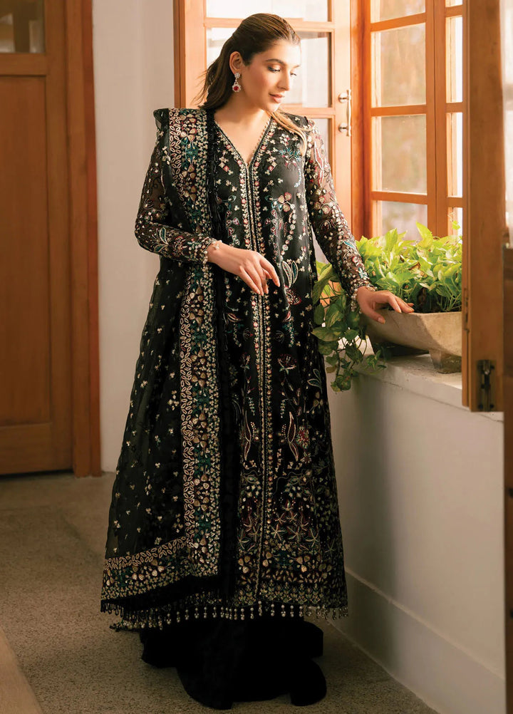 Solene By Ayzel Embroidered Organza Suit Unstitched 3 Piece AAF24SF D-06 Fleur - Formal Collection