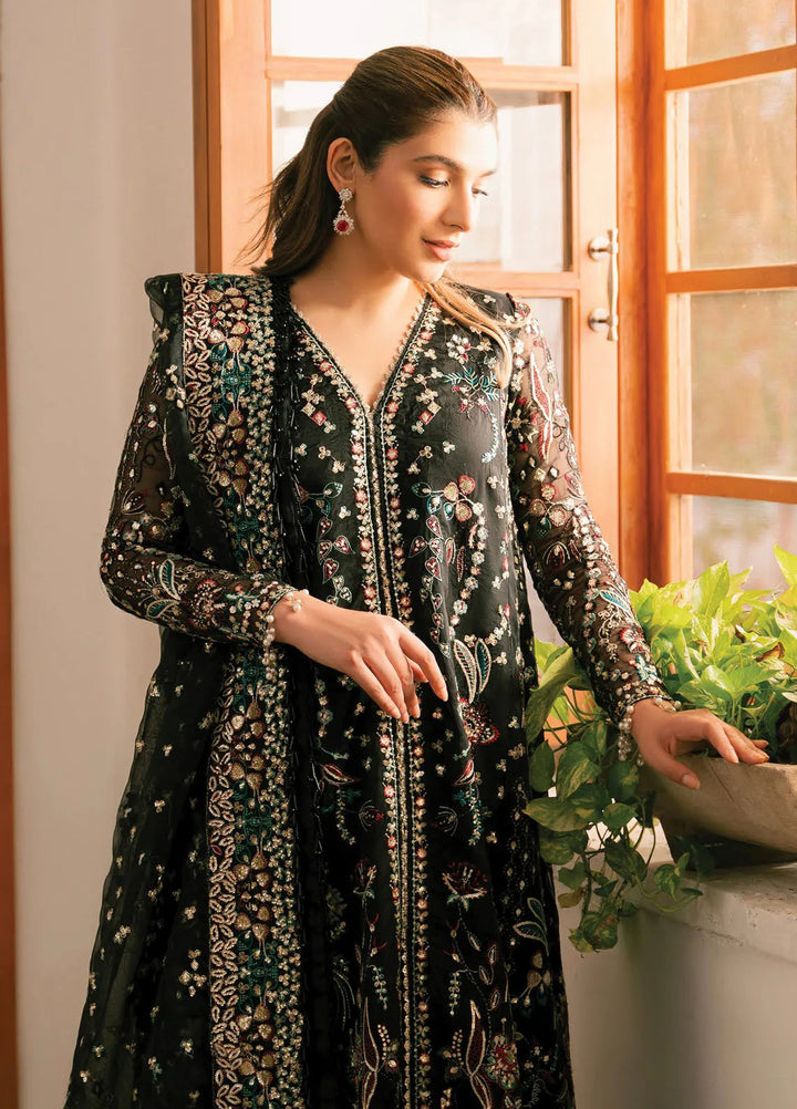 Solene By Ayzel Embroidered Organza Suit Unstitched 3 Piece AAF24SF D-06 Fleur - Formal Collection