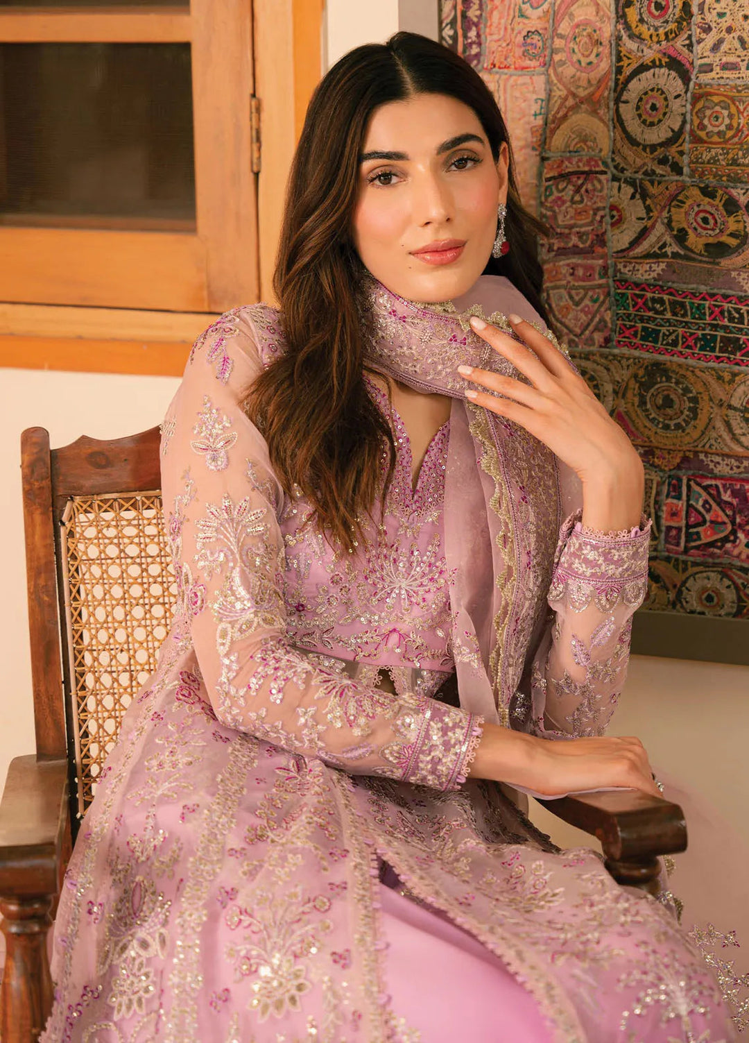 Solene By Ayzel Embroidered Organza Suit Unstitched 3 Piece AAF24SF D-07 Marlene - Formal Collection