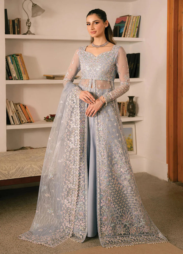 Solene By Ayzel Embroidered Organza Suit Unstitched 3 Piece AAF24SF D-08 Hailey - Formal Collection