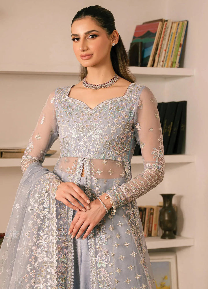 Solene By Ayzel Embroidered Organza Suit Unstitched 3 Piece AAF24SF D-08 Hailey - Formal Collection