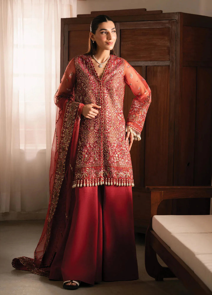 Solene By Ayzel Embroidered Organza Suit Unstitched 3 Piece AAF24SF D-09 Adva - Formal Collection