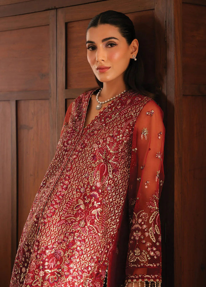 Solene By Ayzel Embroidered Organza Suit Unstitched 3 Piece AAF24SF D-09 Adva - Formal Collection