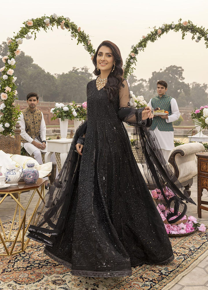 Sonia Umer by Shahzeb Textiles Embroidered Net Suits Unstitched 3 Piece ST22SU Black Divine - Wedding Collection