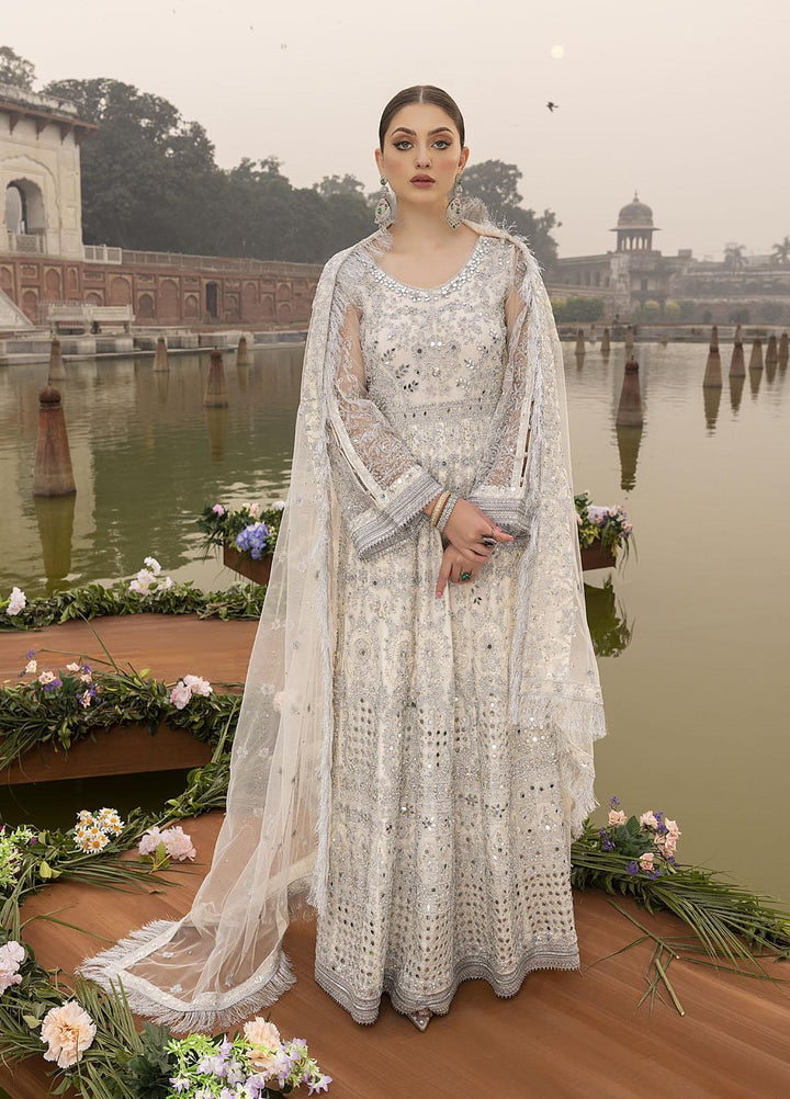 Sonia Umer by Shahzeb Textiles Embroidered Net Suits Unstitched 3 Piece ST22SU Silver Heaven - Wedding Collection