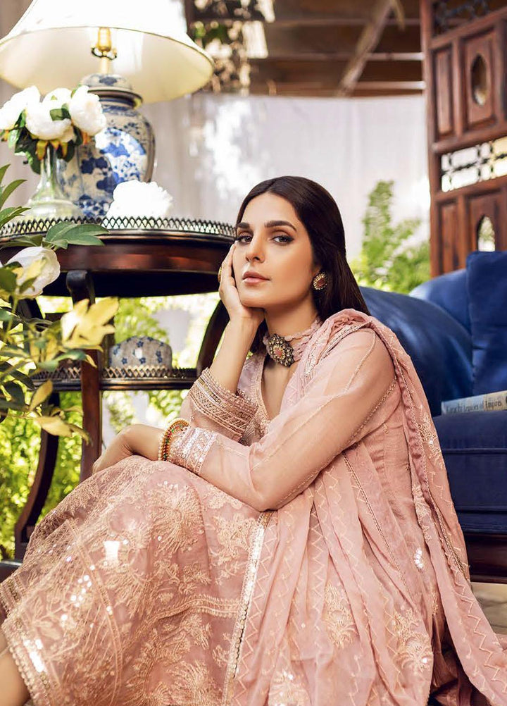Zunairi By Shahzeb Textiles Embroidered Silk Net Suits Unstitched 3 Piece ST23Z-V2 Gulabi Rang - Festive Collection