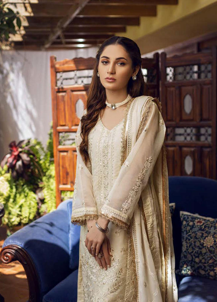 Zunairi By Shahzeb Textiles Embroidered Silk Net Suits Unstitched 3 Piece ST23Z-V2 Chameli - Festive Collection