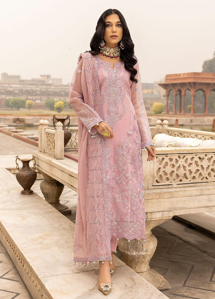 Zunairi By Shahzeb Textiles Embroidered Silk Net Suits Unstitched 3 Piece ST23Z 01 Gulabo - Luxury Collection