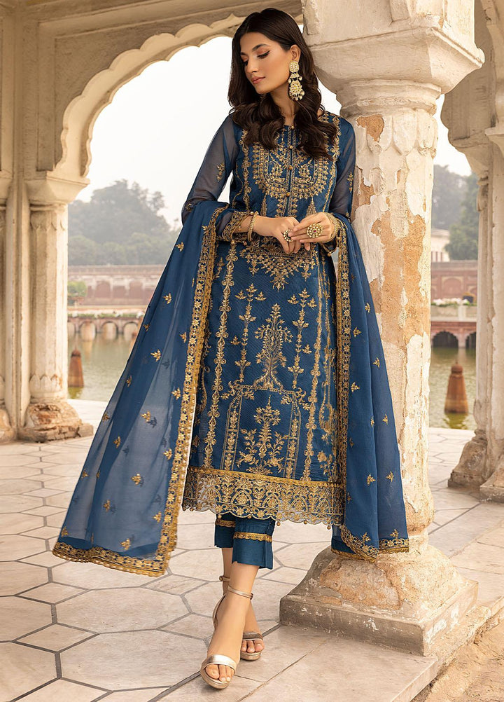 Zunairi By Shahzeb Textiles Embroidered Silk Net Suits Unstitched 3 Piece ST23Z 04 Sohni - Luxury Collection