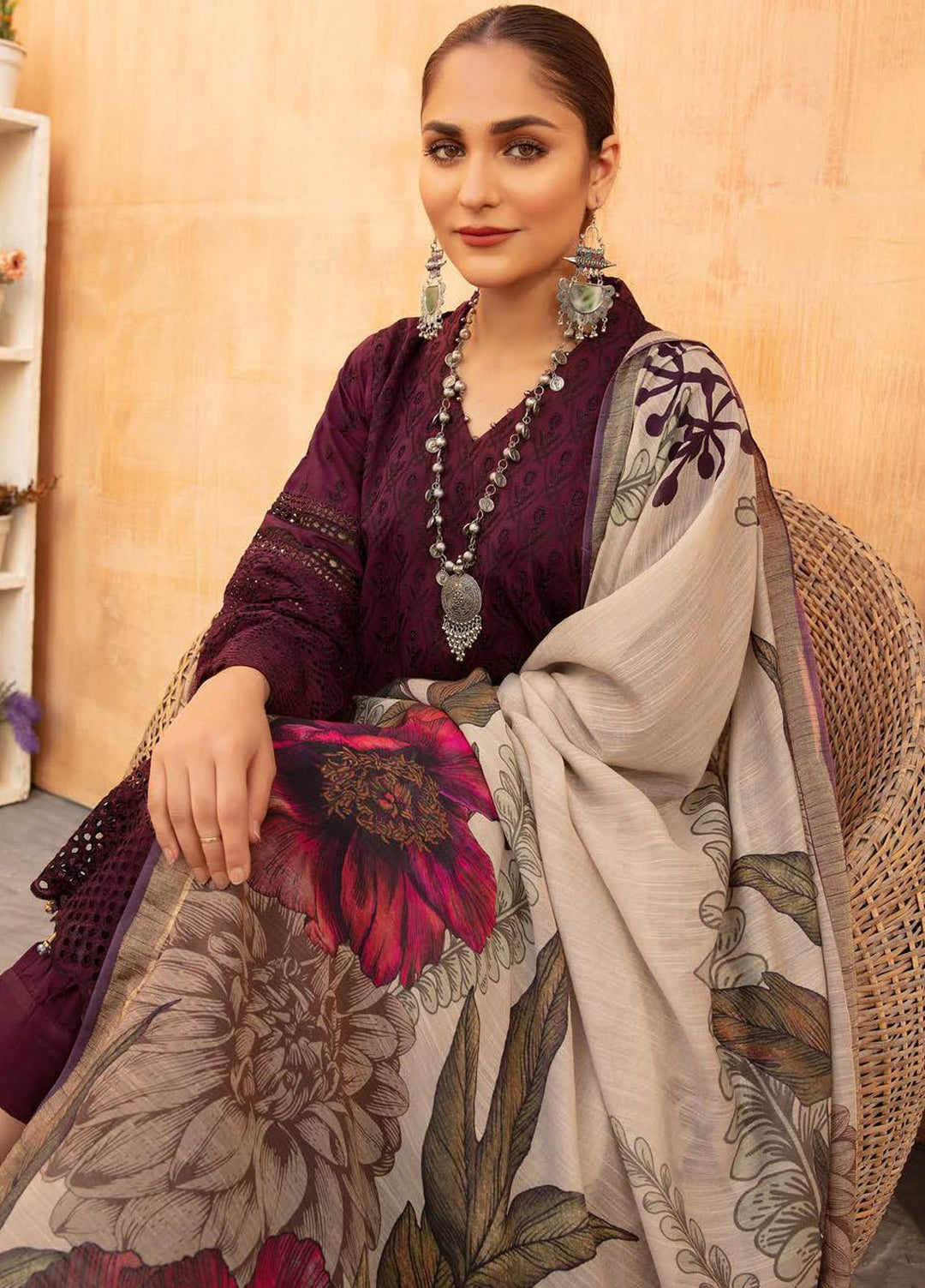 Sophia By Riaz Arts Chikankari Lawn Suits Unstitched 3 Piece RA22S 05 - Summer Collection