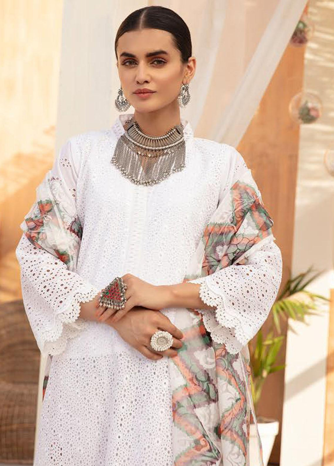 Sophia By Riaz Arts Chikankari Lawn Suits Unstitched 3 Piece RA22S 07 - Summer Collection