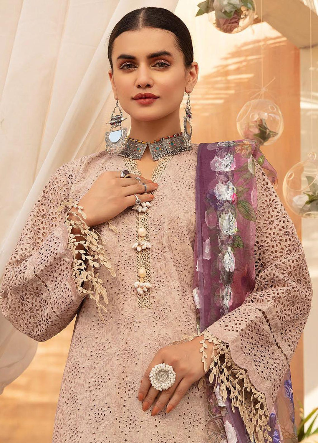 Sophia By Riaz Arts Chikankari Lawn Suits Unstitched 3 Piece RA22S 08 - Summer Collection