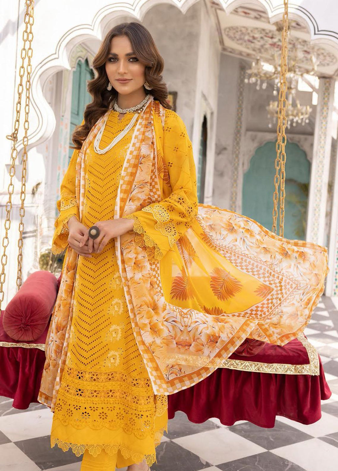 Sophia By Riaz Arts Embroidered Lawn Suits Unstitched 3 Piece RA23-S3 01 - Winter Collection