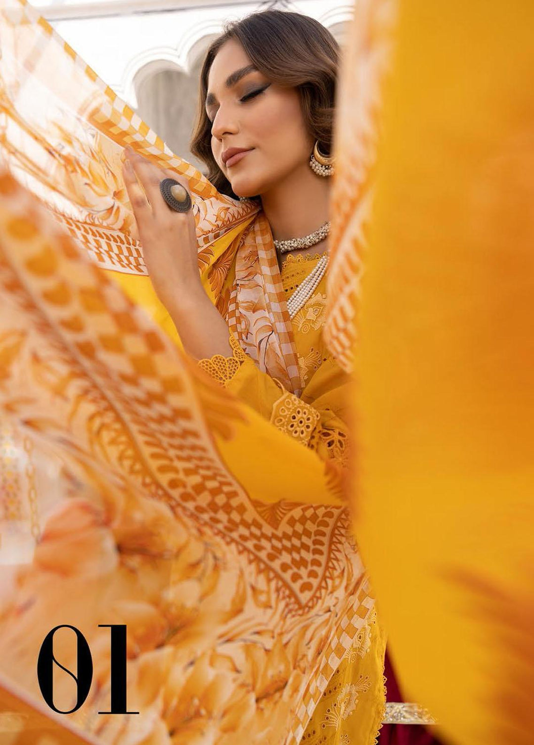 Sophia By Riaz Arts Embroidered Lawn Suits Unstitched 3 Piece RA23-S3 01 - Winter Collection