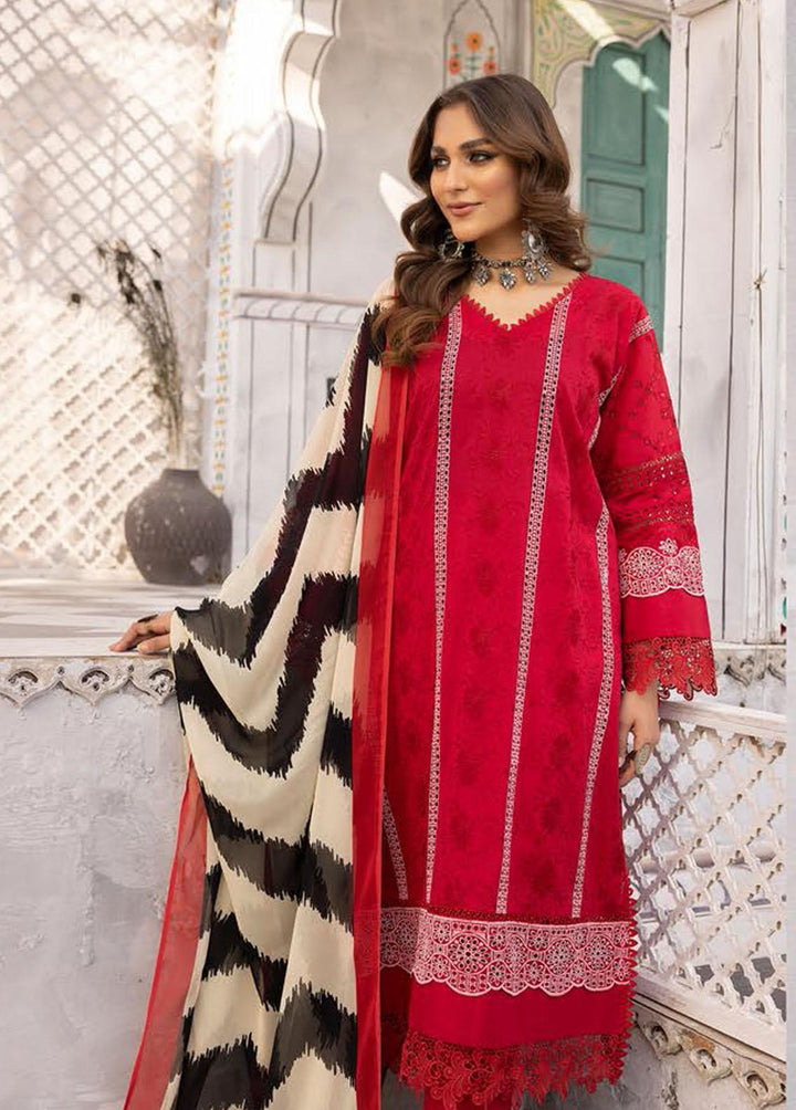 Sophia By Riaz Arts Embroidered Lawn Suits Unstitched 3 Piece RA23-S3 02 - Winter Collection