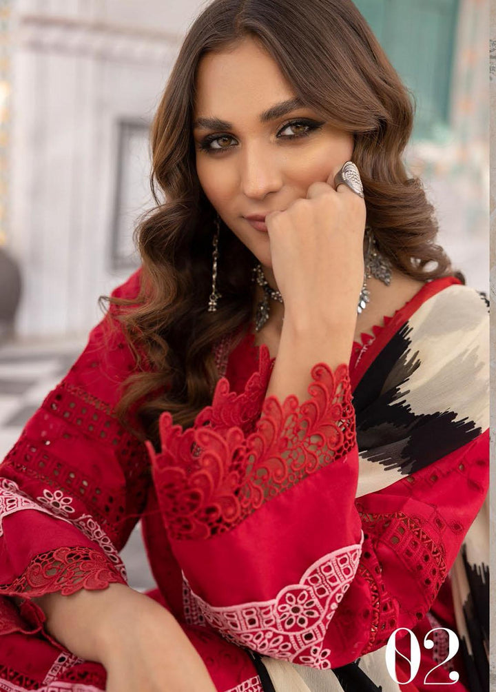 Sophia By Riaz Arts Embroidered Lawn Suits Unstitched 3 Piece RA23-S3 02 - Winter Collection
