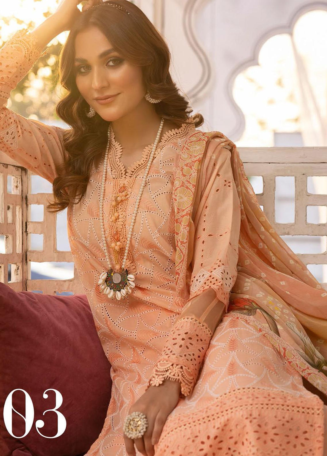 Sophia By Riaz Arts Embroidered Lawn Suits Unstitched 3 Piece RA23-S3 03 - Winter Collection